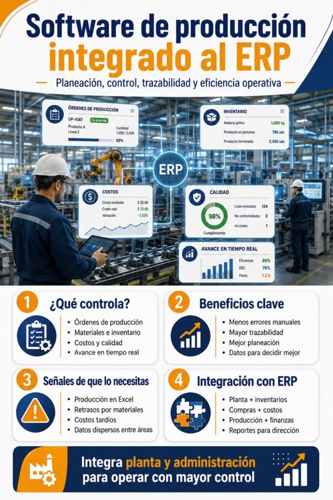 infografia software de producción