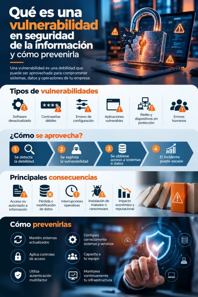 infografia que es una vulnerabilidad en seguridad de la informacion